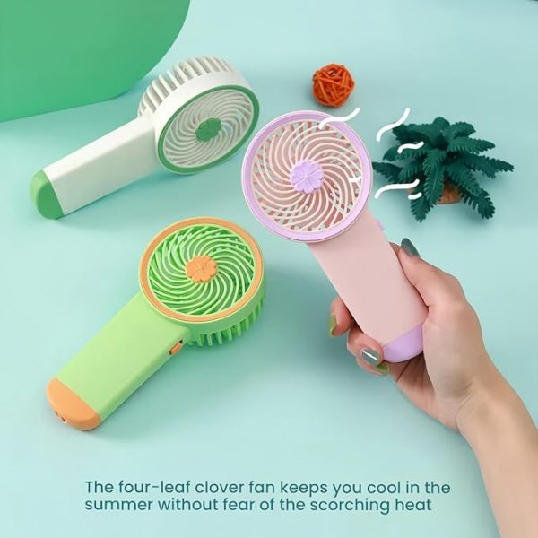 Mini Portable Handheld Fan (Battery Not included) Lightweight Personal Desktop Small Pocket Hand Fans for Outdoor Travel Camping Hiking Vacation Beach Indoor Office as Women Man Summer Gift - Image 3