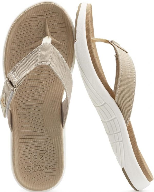 COFACE Flip Flops for Women with Arch Support Beach Thong Sandals for Woman Adjustable Fashion Orthopedic Sandal Outdoor - Image 3