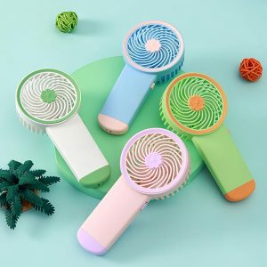 Mini Portable Handheld Fan (Battery Not included) Lightweight Personal Desktop Small Pocket Hand Fans for Outdoor Travel Camping Hiking Vacation Beach Indoor Office as Women Man Summer Gift