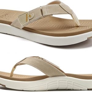 COFACE Flip Flops for Women with Arch Support Beach Thong Sandals for Woman Adjustable Fashion Orthopedic Sandal Outdoor