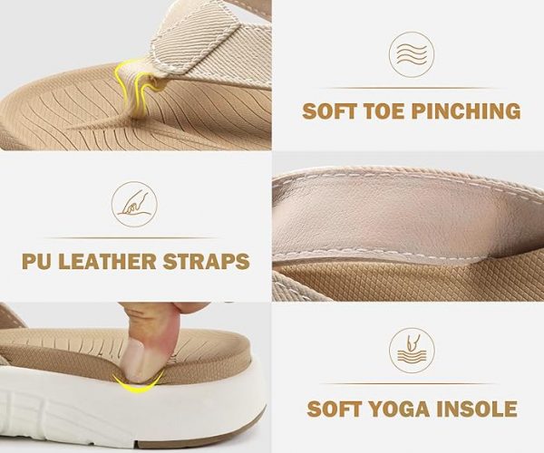 COFACE Flip Flops for Women with Arch Support Beach Thong Sandals for Woman Adjustable Fashion Orthopedic Sandal Outdoor - Image 4