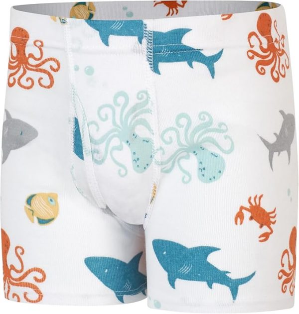 Hanes Boys' Organic Cotton, Pure Comfort Boxer Brief Underwear for Toddlers, Multipacks - Image 2