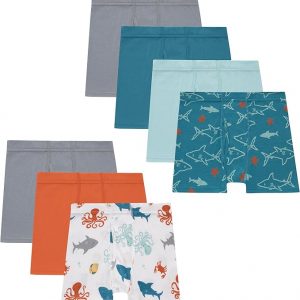 Hanes Boys' Organic Cotton, Pure Comfort Boxer Brief Underwear for Toddlers, Multipacks
